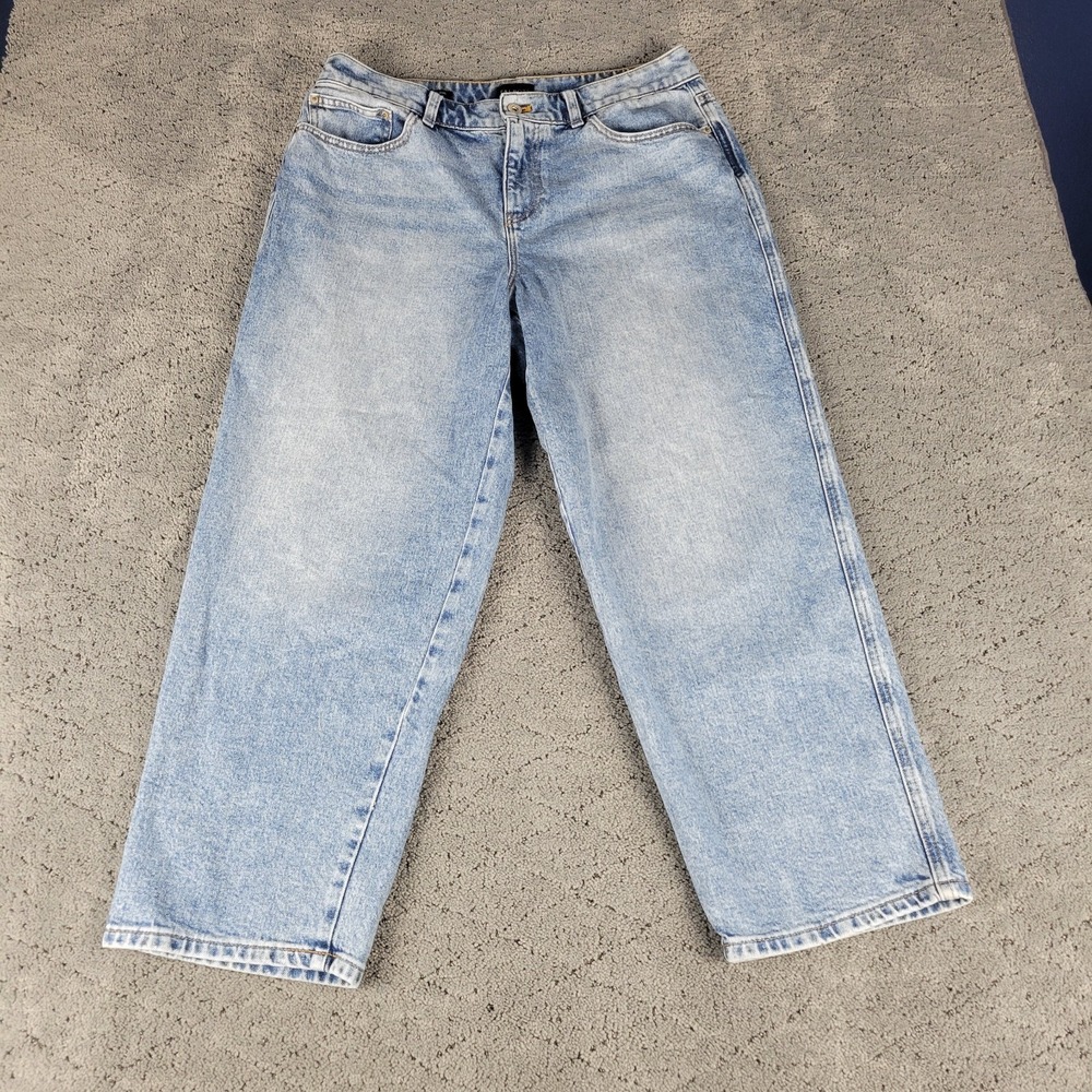 Talbots Jeans Womens 10 Blue High Waist Straight Ankle Medium Wash Stretch Denim